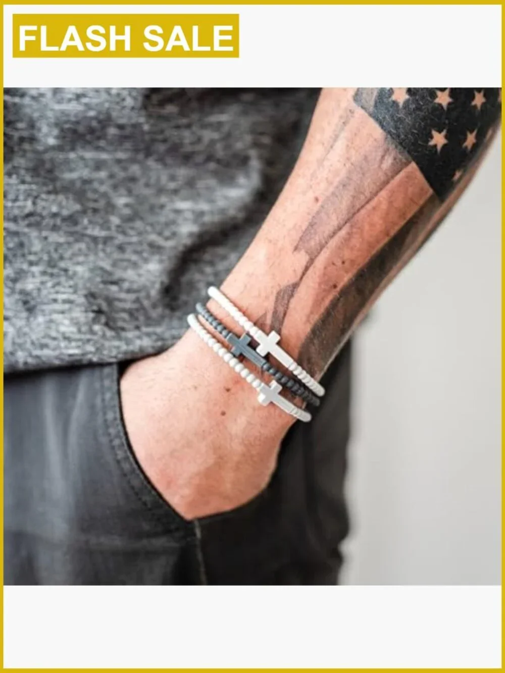 Jesus Cross Silicone Bracelets Set of 5 Kids 6.5
